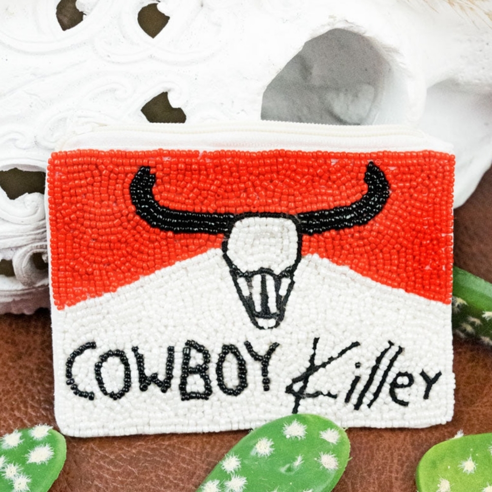 Cowboy Killer Marlboro Insp kitsch seed bead coin pouch cowgirl country western